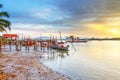 Sunrise at the river in Koh Kho Khao Royalty Free Stock Photo