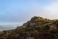 Peak District National Park sunrise at The Roaches Royalty Free Stock Photo