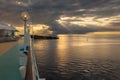 Sunrise at the Roatan harbour Royalty Free Stock Photo