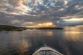 Sunrise at the Roatan harbour Royalty Free Stock Photo