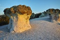 Sunrise at a rock phenomenon The Stone Mushrooms, Bulgaria
