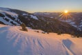 Sunrise in Rodnei Mountains National Park Royalty Free Stock Photo