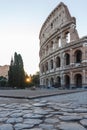 Sunrise at the Rome Colosseum, Italy Royalty Free Stock Photo