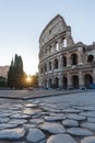 Sunrise at the Rome Colosseum, Italy Royalty Free Stock Photo