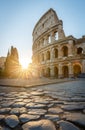 Sunrise at the Rome Colosseum, Italy Royalty Free Stock Photo