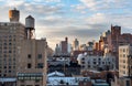 Sunrise on the rooftops in Manhattan