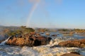 Sunrise at the Ruacana waterfall, Namibia Royalty Free Stock Photo