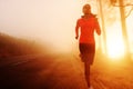 Sunrise running woman Royalty Free Stock Photo