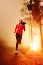 Sunrise running woman Royalty Free Stock Photo