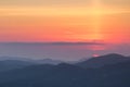 Sunrise from Sa Talaia mountain in Ibiza Spain