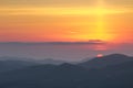 Sunrise from Sa Talaia mountain in Ibiza Spain