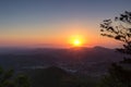 Sunrise from Sa Talaia mountain in Ibiza Spain