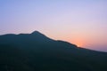 Sunrise from the sacred Popa Mount near Bagan, Myanma