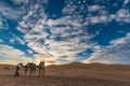Sunrise In the Sahara desert