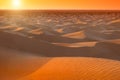 Sunrise in Sahara in Tunisia