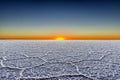 Sunrise in the Salar de Uyuni