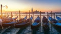 Sunrise in San Marco square, Venice, Italy. Venice Grand Canal. Architecture and landmarks of Venice. Venice postcard with Venice Royalty Free Stock Photo