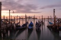 Sunrise in San Marco square, Venice, Italy. Venice Grand Canal. Architecture and landmarks of Venice Royalty Free Stock Photo