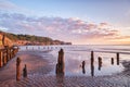 Sunrise Sandsend, Whitby, North Yorkshire UK Royalty Free Stock Photo