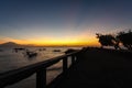 Sunrise at Sanur Sindhu Beach Royalty Free Stock Photo