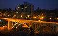Sunrise In Saskatoon Saskatchewan With Broadway Bridge Royalty Free Stock Photo