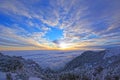 Sunrise scene from the mountain top