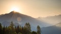 Sunrise scene in the Swiss Alps Royalty Free Stock Photo