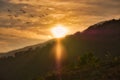 Sunrise scenery at Mount Ledang, Johor, Malaysia. Royalty Free Stock Photo
