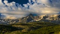 Sunrise on scenic Mount Sneffels of the San Juan Mountains outside of Ridgway and Telluride Colorado, 14,158 feet elevation Royalty Free Stock Photo