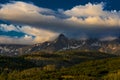 Sunrise on scenic Mount Sneffels of the San Juan Mountains outside of Ridgway and Telluride Colorado, 14,158 feet elevation Royalty Free Stock Photo