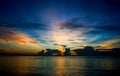 Sunrise and sea in morning travel Thailand Royalty Free Stock Photo