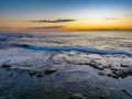 Sunrise Seascape at Flat Rock Royalty Free Stock Photo