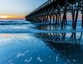 Sunrise on Second Avenue Beach and Pier