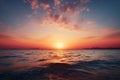 Sunrise serenity a captivating background over the expansive sea