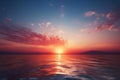 Sunrise serenity a captivating background over the expansive sea