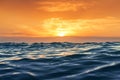Sunrise and shining waves in ocean Royalty Free Stock Photo