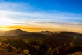 Sunrise Silhouette at Doi Inthanon National Park Royalty Free Stock Photo