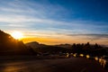 Sunrise Silhouette at Doi Inthanon National Park Royalty Free Stock Photo