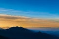 Sunrise Silhouette at Doi Inthanon National Park Royalty Free Stock Photo