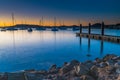 Sunrise and Silhouettes, Boats on the Bay