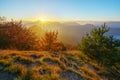 Sunrise from Sip mountain in Mala Fatra Royalty Free Stock Photo