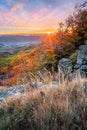 Sunrise from Sitno mountain during autumn