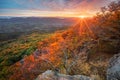 Sunrise from Sitno mountain during autumn