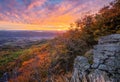 Sunrise from Sitno mountain during autumn