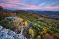 Sunrise from Sitno mountain during autumn