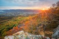 Sunrise from Sitno mountain during autumn