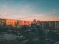 Sunrise, skyline, horizone, morning, sky, day, city Royalty Free Stock Photo