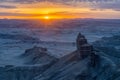 Sunrise at skyline view point, Factory Butte, Utah, USA Royalty Free Stock Photo