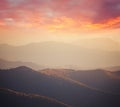 Sunrise at Smoky Mountains. Great Smoky Mountains National Park Royalty Free Stock Photo