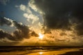 Sunrise at Songkhla samila beach. Popular attractions